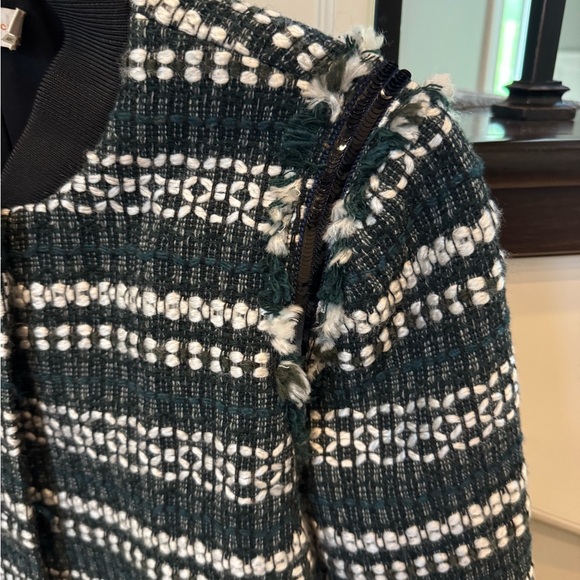 Tory Burch Black and White Tweed Blazer - Picture 3 of 4